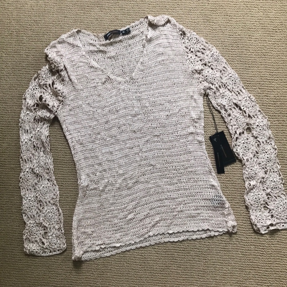 BCBG Crochet Top - XL (runs small) NWT